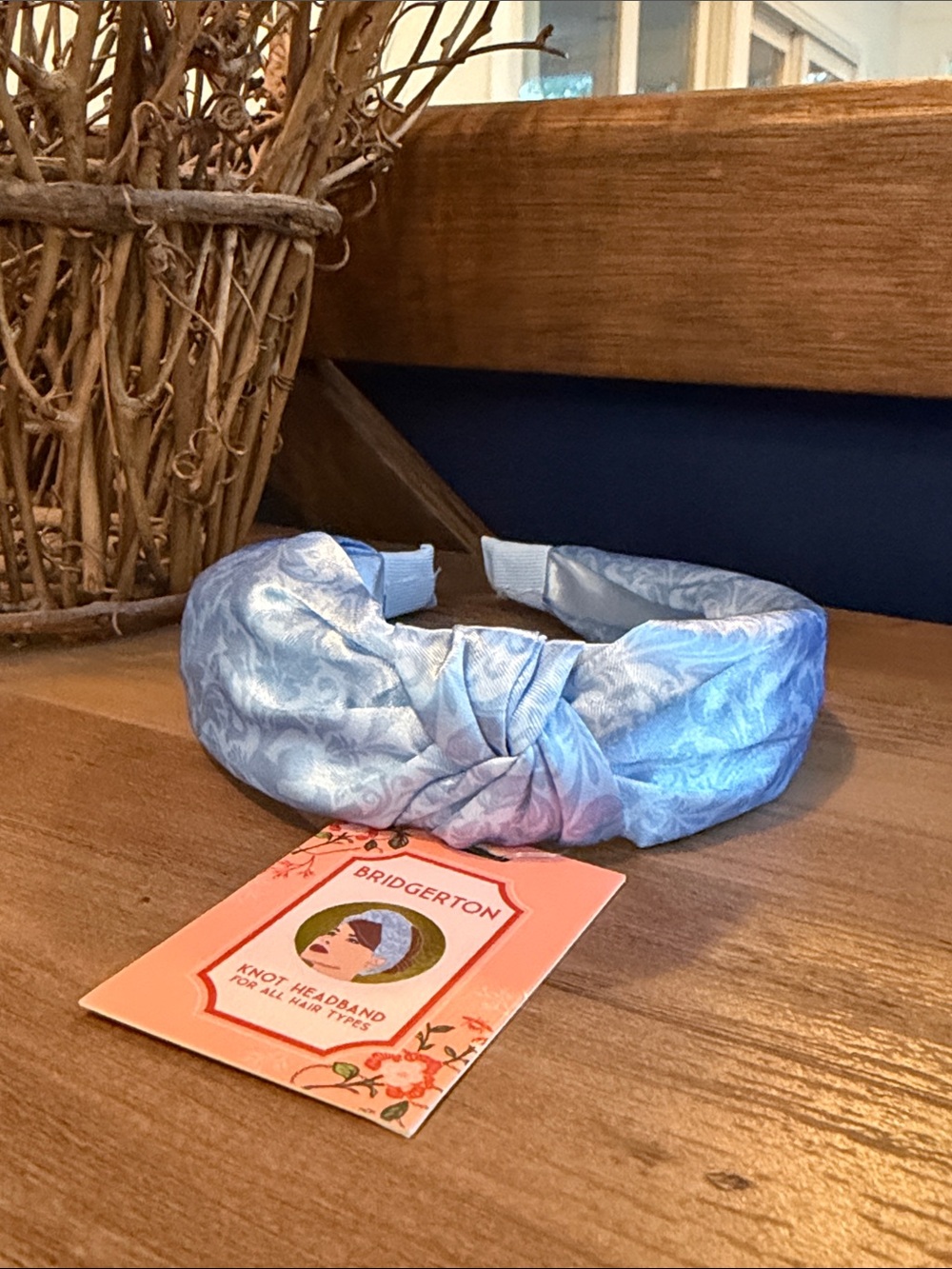 Bridgerton Light Blue Knotted Headband
